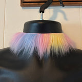 Rainbow fuzzy collar