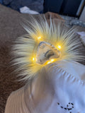 Bee Light up kitten ear bucket hat/ rave hat/ festival hat/ rave bucket hat