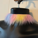 Rainbow fuzzy collar