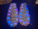 Alice in wonderland light up bunny ear bucket hat/ rave hat/ festival hat/ rave bucket hat