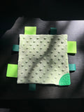 Lime quilted sensory blanket