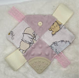 Pink Winnie the Pooh sensory blanket