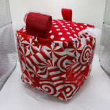 Candy cane sensory cube