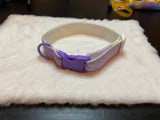 Rainbow fuzzy puppy play collar