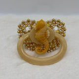 Gold sea horse paci